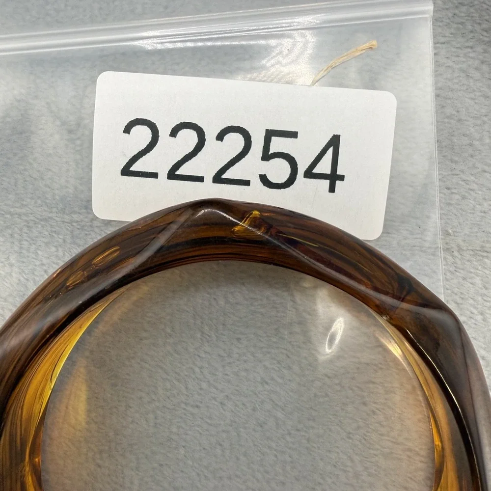 Vintage Bangle Bracelet Brown‎ Acrylic Rootbeer Chunky  8.5